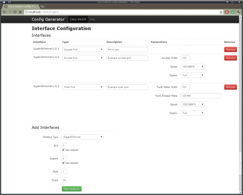 Config Generator Cisco IOS Switch Config Generator – ~Ben Roberts/
